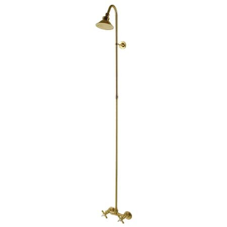 Kingston Brass Shower Combo, Brushed Brass CCK2137BEX